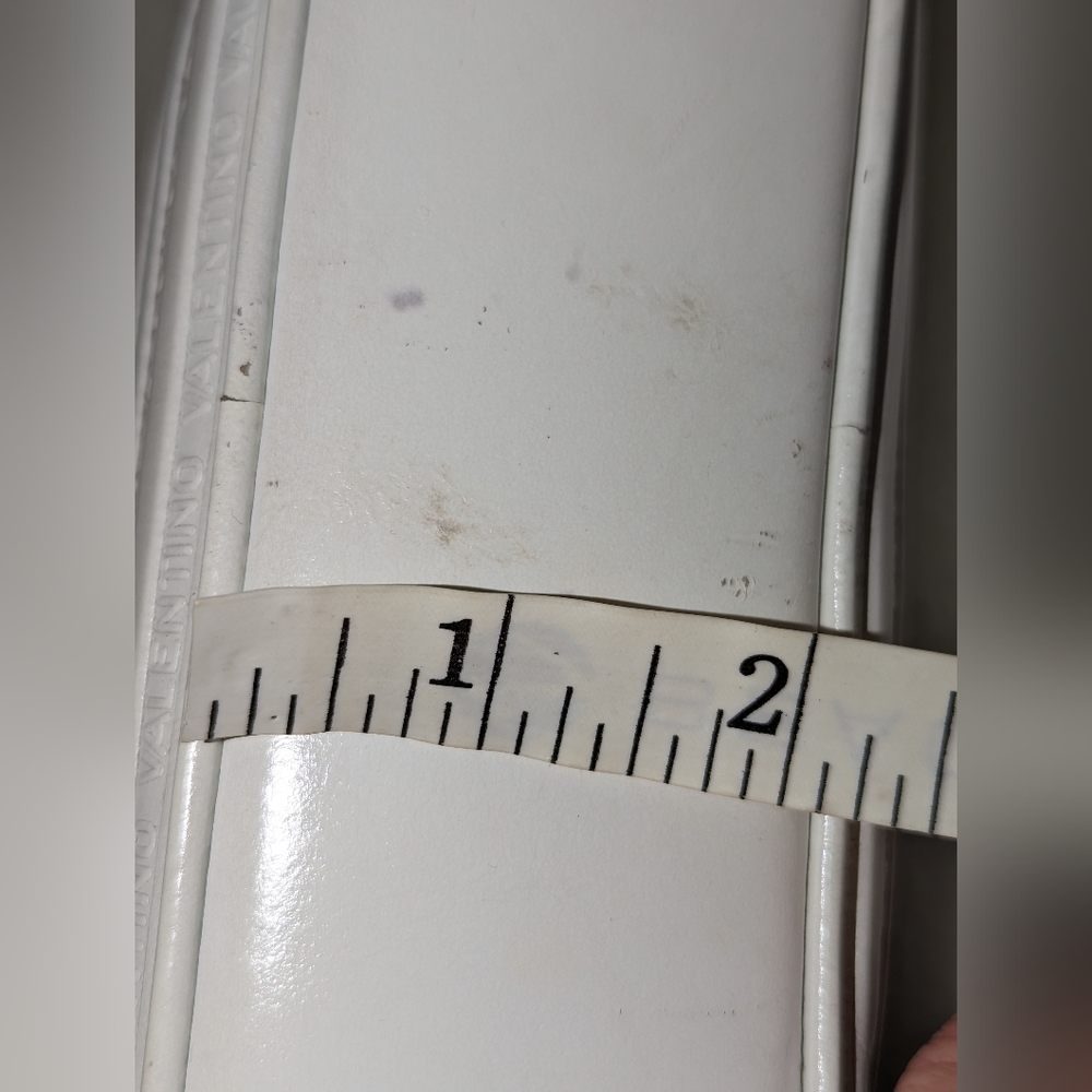 Mario Valentino Clutch Bag V Mark Leather White GUC - Picture 6 of 14